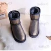 Bottes En cuir véritable imperméable classique dame épaisse bottes en peluche chaussures pour femmes chaussures chaudes 2023 hiver Mujer Botas femme bottes de neige T231221