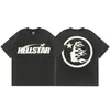 Herren T-Shirts Hellstar Shirt Kurzarm T-Shirt Männer Frauen Hochwertige Streetwear Hip Hop Mode T-Shirt Hell Star Short Grau Schwarz Heavy Craft Unisex Grafik T-Shirt TVLT