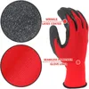24Pieces/ 12 paren latex grip Safety Working Glove Construction Garden Industry Polyester Handschoenen voor mannen of vrouw 231221