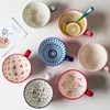 Tazza creativa in ceramica tazza di caffè macarons latte d'avena tazza per la tazza per la tazza d'acqua per la tazza di proteine ​​in polvere coppia tazza di regalo 231221