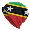 Boinas Bandera Nacional Skullies Gorros Gorros St Kitts y Nevis Sombrero fino Otoño Primavera Bonnet Sombreros Hombres Mujeres Hip Hop Ski Cap