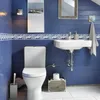 Красивые кружевные цветы обои граничит с водонепроницаемыми зеркальными наклейками для ванной