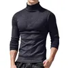 Camisetas para hombres camiseta masculina primavera otoño mid tocón color sólido manga de manga larga tops