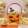 Present Wrap Gift Wrap Halloween Pumpkin Bat Candy Bag Non Woven Handbag Trick eller Treat Packaging Påsar Happy Ghost Festival Drop Delivery Dheqz