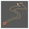 2023-Womens Luxus Designer Halskette Mode vier Blatt Cleef Cleef Anhänger 18K Gold Halsketten Schmuck Dolk Lieferung DHL8O