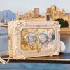 Xiuya Kawaii Lolita Party Borsa a tracolla da donna Stampa con fiocco Cornice di grande capacità Ita 2023 Borsa dolce e carina gotica 231221