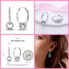 Dangle Earrings 2023 In Gold Color And Rose Heart Drop Women Silver Pendant Hoop Shape Earring Jewelry Party Fine Gifts