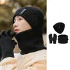 Berets Koreanische Männer 3 teile/satz Hohe Qualität Winter Hut Hinzufügen Pelz Warme Mützen Baggy Skullies Für Frauen Sport Wolle Kappe