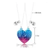 Pendentif Colliers 2pcs BFF Collier Femmes Coeur Ami Lettre Mode Couple Chaîne Amitié Bijoux