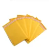 100 pcs Sacs de bulles jaunes Sacs Gold Kraft Paper Enveloppe Bag Proof New Express Packaging VRHSV