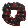 Acessórios de cabelo Scrunchies Ties 5 Pcs Elástico Natal Flocos de Neve Padrão Scrunchy Ponytail Holder para