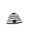 Projektant Celina Hat Cap Triumfalny łuk Czarno -biały w paski dzianinowy kapelusz swobodny i spersonalizowany koreańska wersja damska jesień i zima nowe ciepłe wełniane kapelusz zimny ha