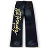 Y2K Jeans taille basse hommes Harajuku Goth Punk imprimé pantalon surdimensionné femmes mode Hip Hop Streetwear Baggy pantalon Vintage vêtements 231220