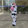 Tamanho adulto adorável mascote de vaca trajes de desenhos animados traje de caráter carnaval de adultos tamanho de halloween festas de natal carnaval ternos para homens mulheres mulheres