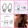 Dangle Earrings 2023 In Gold Color And Rose Heart Drop Women Silver Pendant Hoop Shape Earring Jewelry Party Fine Gifts