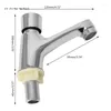 Bathroom Sink Faucets E8BD Auto Self Closing Water Saving Tap Basin Cold Faucet Delay Push Button