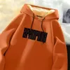 Men Hooded Sweatshirt Autumn And Winter Luxury T-shirt High Quality Trendy Letter Printed Sherpa Couple Harajuku Pullover 231220