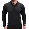 Magliette da uomo in stile americano t-shirt sport t-shirt solido colore semplice slim model business di base pullover di base autunno inverno quotidianamente top casual