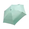 Paraplyer mini vikar lätta kvinnor beläggning lyx 5 rese paraply sol parasol unisex pocket rain proteable svart