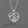 Pendant Necklaces Dainty Endless Love Mother And Daughter Necklace For Women Exquisite Heart Shaped Clavicle Chain Mother's Day Gift