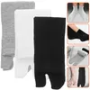 Chaussettes pour femmes, 3 paires de chaussettes à bout Tabi en coton et Polyester élastique (noir, blanc et gris)