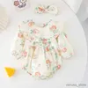 Meisjesjurken herfst kinderen meisjes jurk kanten zachte katoenen lange mouw bloemenmeisje jurk zoete baby meisje romper zussen kleding look outfits