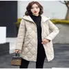 Jaquetas femininas 2023 outono inverno acolchoado jaqueta de algodão feminino fino casacos com capuz senhoras outerwear feminino casaco