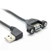 Câble USB femelle vers imprimante noir tout en cuivre, port carré mâle vers femelle, câble d'extension d'imprimante fixe avec oreille