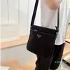 2021 Mens Black Briefcases Designer Nylon Shoulder Bags Fashion Crossbody Triangle Messenger Bag Medium Size Men Brief Cases159A