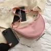 Avondtassen Nylon Vrouwelijke Messenger Bag Effen Kleur Trendy Dumpling Grote Capaciteit Crossbody Oksel Dames Eenvoudige Schouder