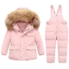 Parka Real Fur Hooded Boy Baby Macicless Winter Down Jacket Quart Kids Coat Child Snowsuit Snow Snow Toddler Girl Roupos Clothing Conjunto 231221