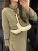 Onalippa petit parfum Tweed vestes courtes pour femmes Multi volants Chic boutons manteau coréen col montant contraste manteaux 231221