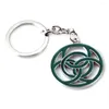 Keychains Vintage Horizon Zero Dawn Green Emamel Pendant Nyckelring för män Kvinnor Trendiga metallnyckel Ring bilväska Dekorativa smycken gåvor