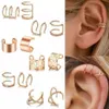 Polsino dell'orecchio Foglie d'oro Clip non penetranti Anello di cartilagine finto Gioielli per donne Uomini Regali interi 2107222908