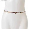 Waist Chain Belts Salircon Bohemian Colored Seed Beads Beaded Waist Chain Vintage lti layered Belly Chain Charming Sexy Summer Bo JewelryL231221