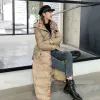 Women's Down Parkas Designer Womens Jackets Slim Montering och förtjockad bomullsjacka brittisk stil Lång knälängd Ryqo