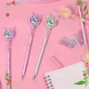 Ensemble de stylos à Gel, vente en gros, haute beauté, fille, cœur, cerf, sable coulant, mignon et créatif, petite marguerite, examen de récompense de l'école primaire, vente en gros