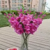 Fleur de glaïeul en soie 7 têtes pièce fausse épée lys pour centres de table de mariage fleurs décoratives artificielles 80 cm 12pcs251F