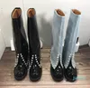 Fashion-automn et hiver woming pantalon long botte botter les bottes de tempérament de mode britannique Retro Knight Boots Comfort