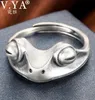 925 sterling argent grenouille ouverts anneaux pour femmes hommes vintage punk animal single thai silver fashion fête bijoux 4972104