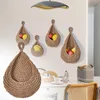 Plates Wall Vegetable Fruit Baskets Jute Hanging Basket Planters Teardrop Kitchen Decorative Centerpiece Bowl