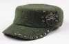 Hip Hop Skull Flat Hats Punk Rivet Men Army Hat Cool Woman Casual Baseball Cap Brand Monted Hats2628987