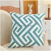 Coussin/Oreiller décoratif Oreiller Nordic Ins Style Broderie Er Maze Géométrique Oreillers décoratifs Maison Chambre Sac Souple Canapé Chaise Hea Dh7Lh