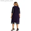 Abito a due pezzi Yitonglian Abito da donna stile vintage casual a tunica per le donne Taglie forti False due pezzi Primavera Estate Abiti W110 L231221