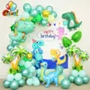 1Set Dinosaur Foil Balloons Garland Arch Kit Latex Balloon Chain Forest Animals Birthday Party Decorations Kids Toys Baby Shower G273z