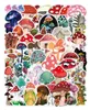 50PcsLot Color Mushroom Waterproof Sticker Children Gift DIY Skateboard Luggage Refrigerator Notebook Decal Sticker4694683