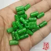 Encantos 10pc natural um verde jade contas diy pulseira charme jadeite jóias acessórios de moda amuleto presentes para mulheres homens