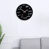 Horloges murales Vorcool Creative Mathematics Blackboard Clock Cadeau de professeur pour le bureau à domicile en classe (noir)