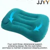 JJYY Travel Pillow Air Inflatable Airplane Car Pillows Pillow Folding Press Type Bed Pillows Neck Cushion Home Office Supplies 231220