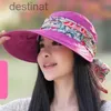 Brede rand hoeden emmer hoeden nieuw merk dames sunbonnet zon hoed zomer vouwen zonnebrandcrème anti-uv grote strand pet zomer hoed mode sunhat dames hatl231221